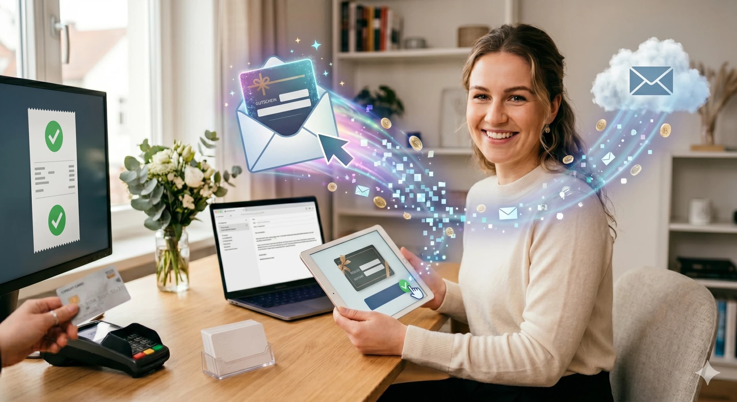 Automatisierter Gutscheinverkauf mit digitaler Erstellung und E-Mail-Versand